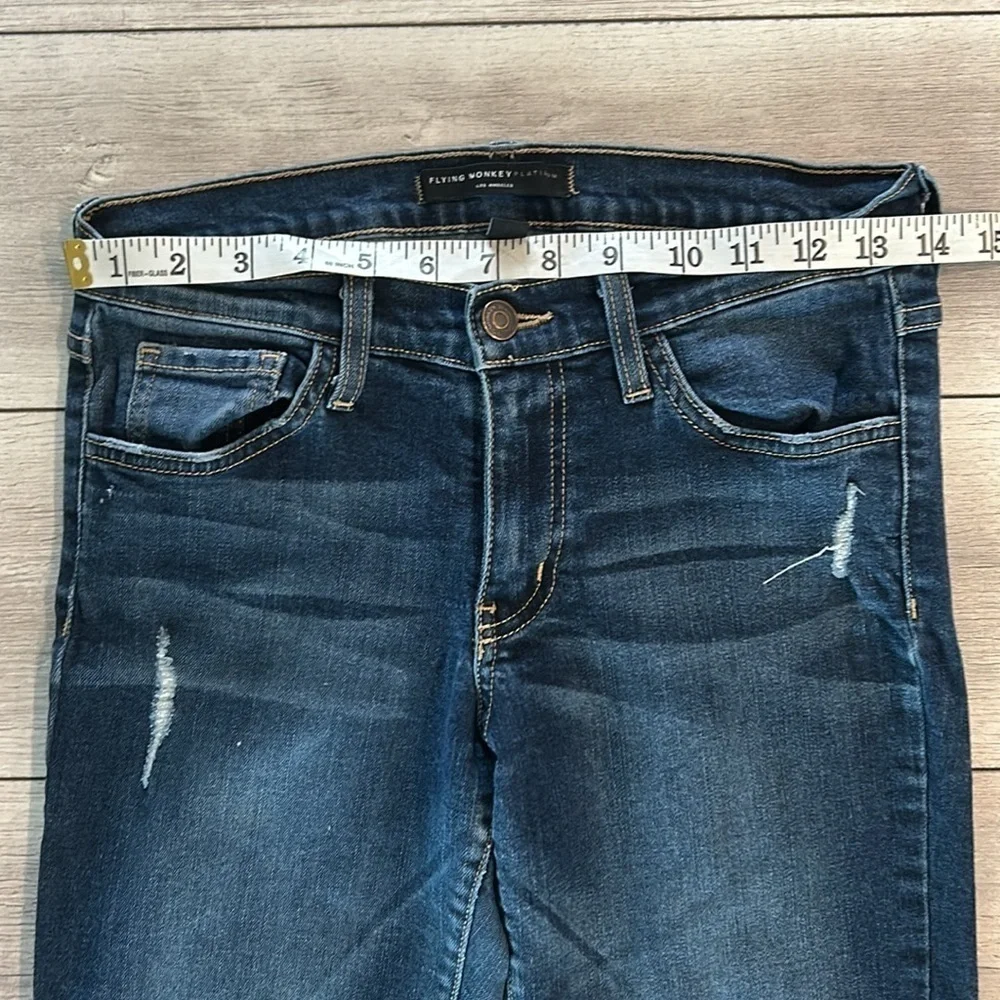 Flying Monkey Platinum skinny fit distressed jeans size 28